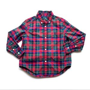 Ralph Lauren | Red Plaid Cotton Poplin Shirt 3T
